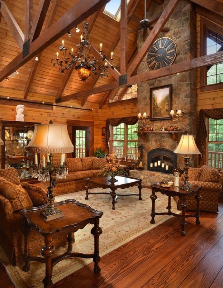 22 Luxurious Log Cabin Interiors You HAVE To See Log 