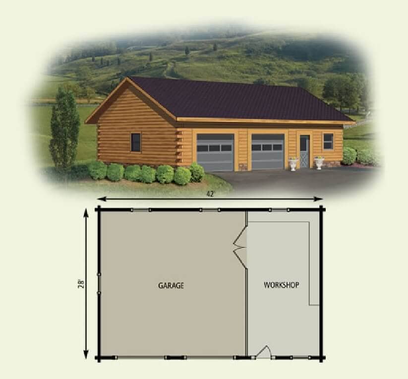 9 Log Cabin Garage Plans That Will Make You Happier House Plans